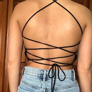 Strappy back crop top